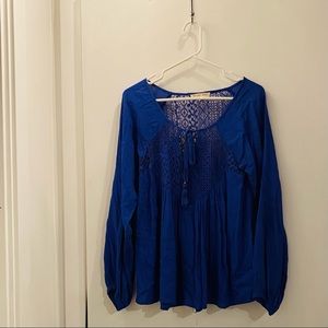 (5 for $25) Purple bohemian blouse.
